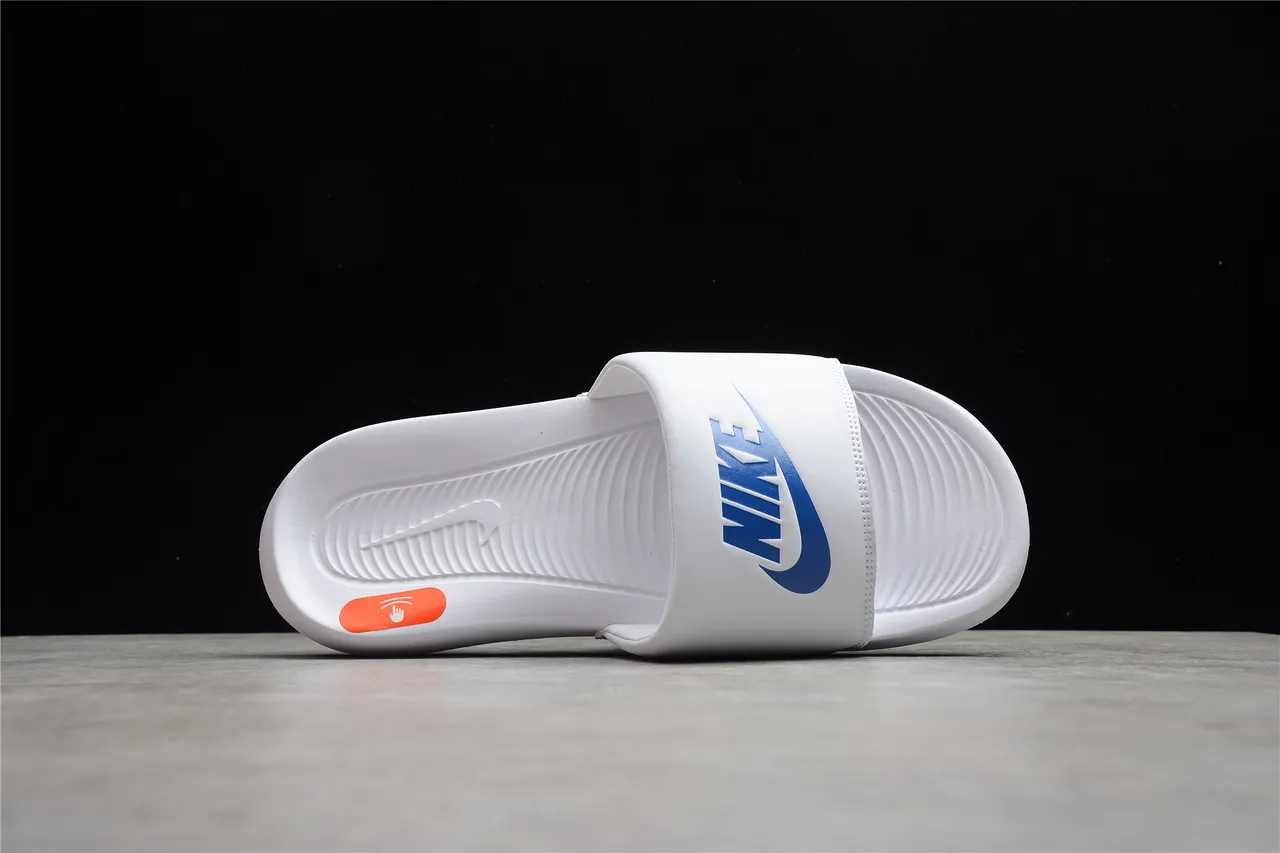 Nike Benassi JDI White Blue Slippers 4