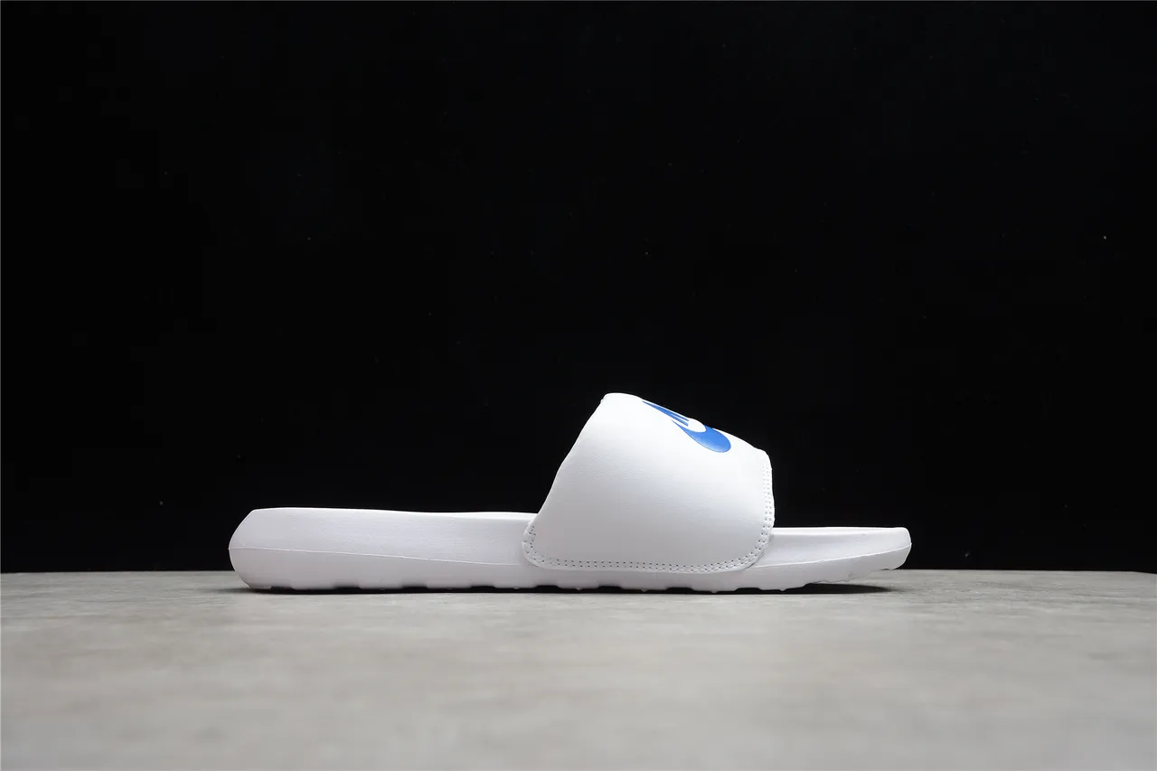 Nike Benassi JDI White Blue Slippers 5