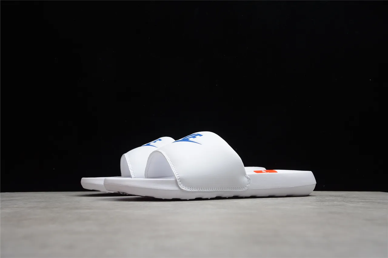 Nike Benassi JDI White Blue Slippers 6