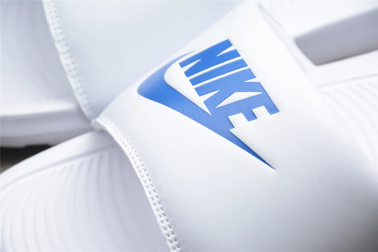 Nike Benassi JDI White Blue Slippers 11