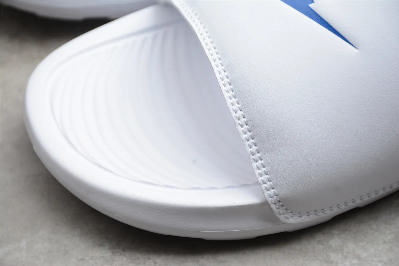 Nike Benassi JDI White Blue Slippers 12