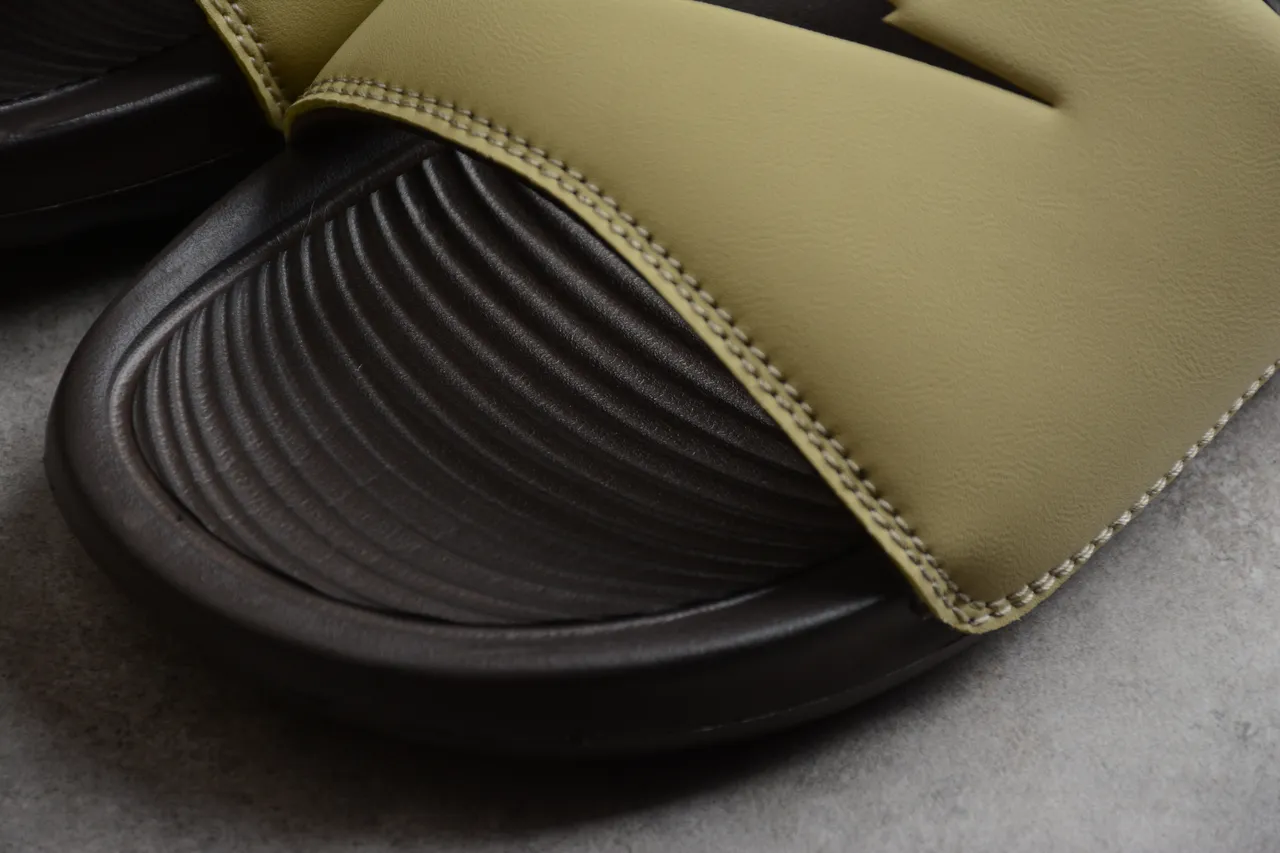 Nike Benassi Olive and Black Slippers 7