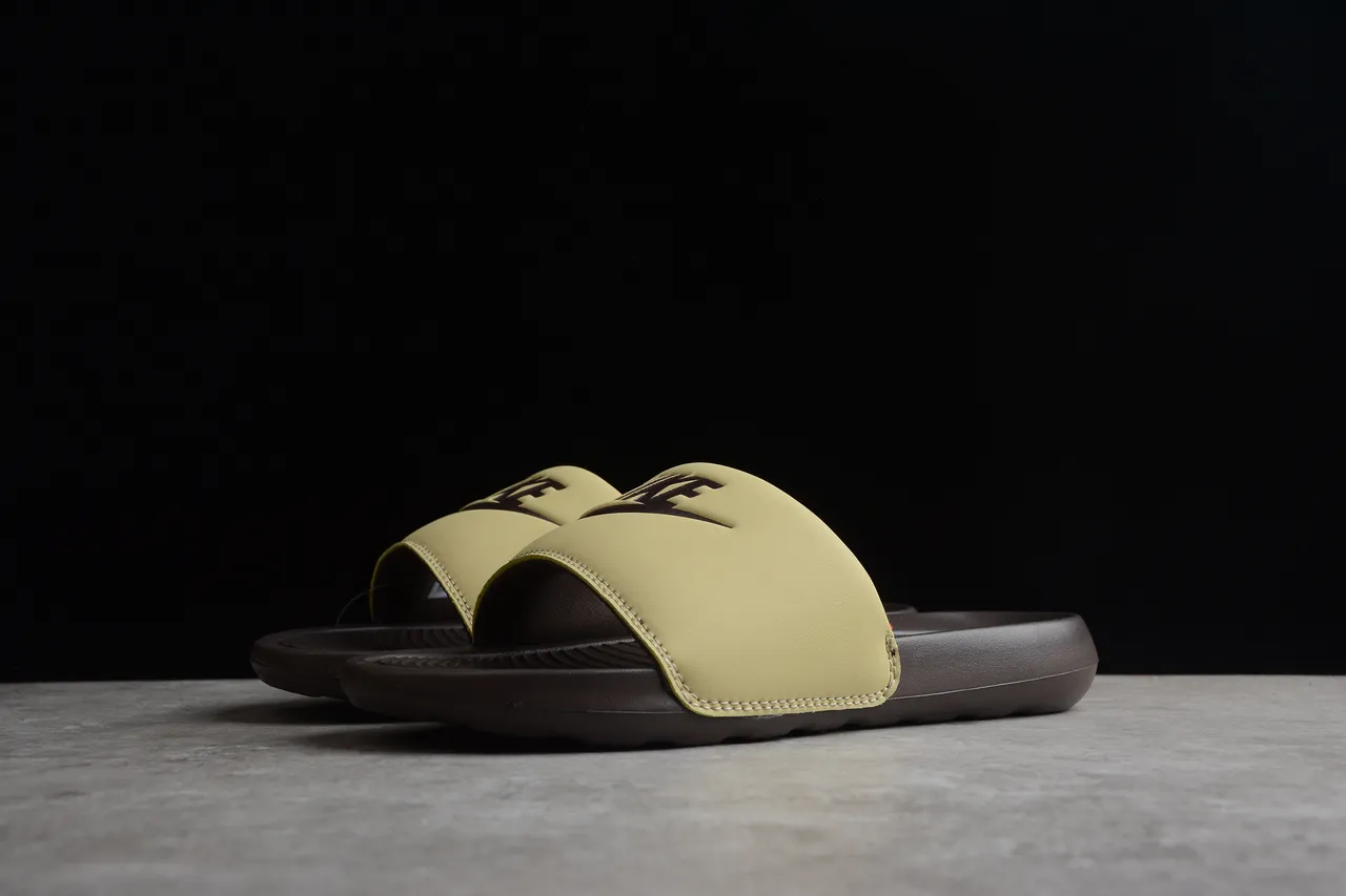 Nike Benassi Olive and Black Slippers 12