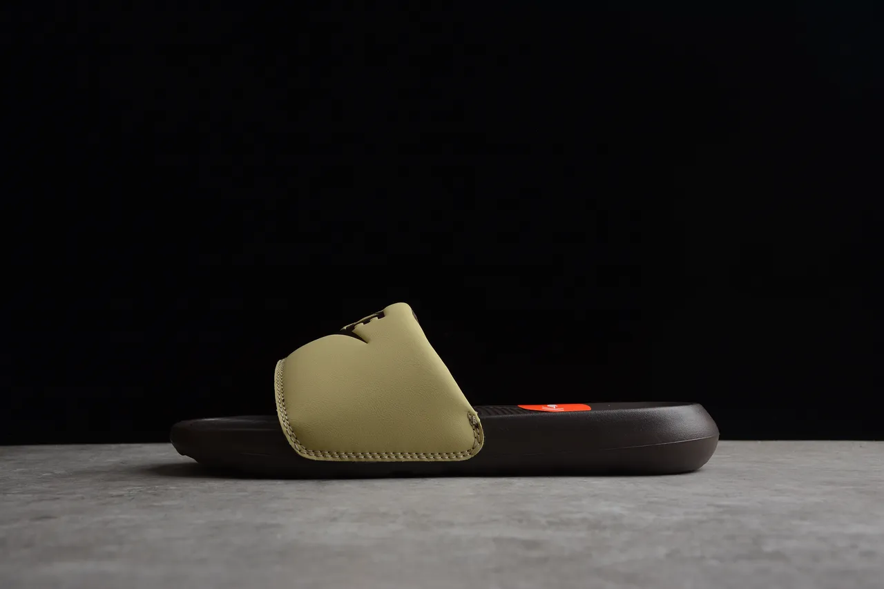 Nike Benassi Olive and Black Slippers 13