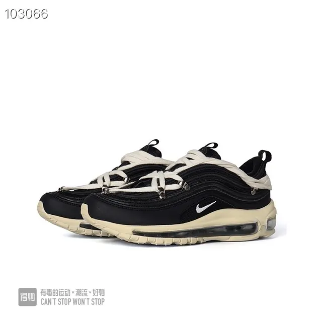 Nike Black Beige Layered Mesh And Synthetic Upper White Swoosh Lifestyle Sneakers 8