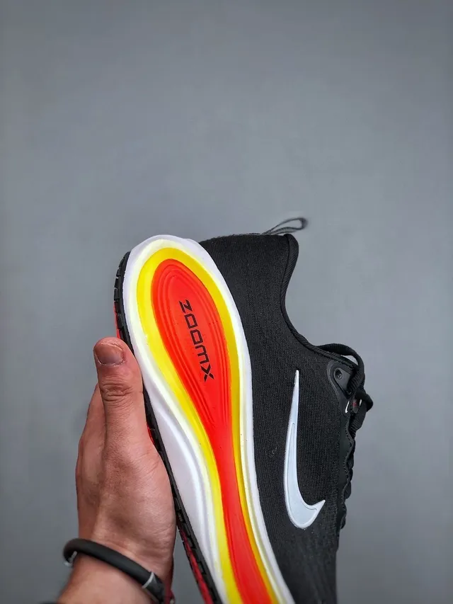 Nike Black Multicolor Knit Upper Multi-Layered Wave Midsole Running Shoes 5