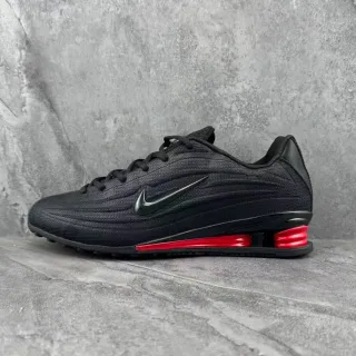Nike sneakers lifestyle pretos vermelhos low-top com upper textil