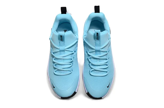 Nike Blue Black Knit Upper Segmented White Midsole Lifestyle Sneakers 2