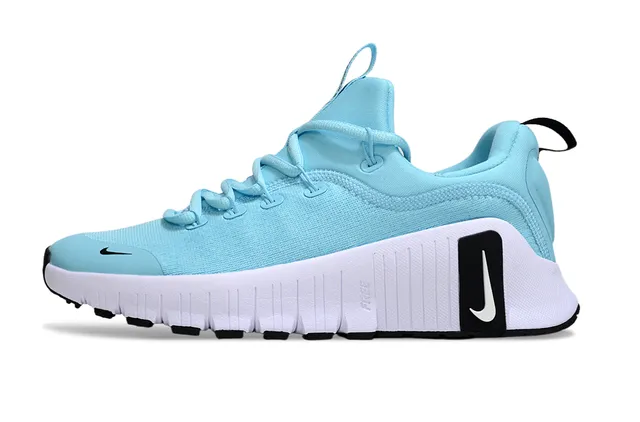 Nike Blue Black Knit Upper Segmented White Midsole Lifestyle Sneakers 6