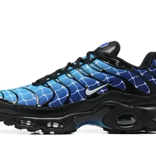 Nike Blue Black Layered Synthetic Cage Gradient Web-Pattern Upper Lifestyle Sneakers
