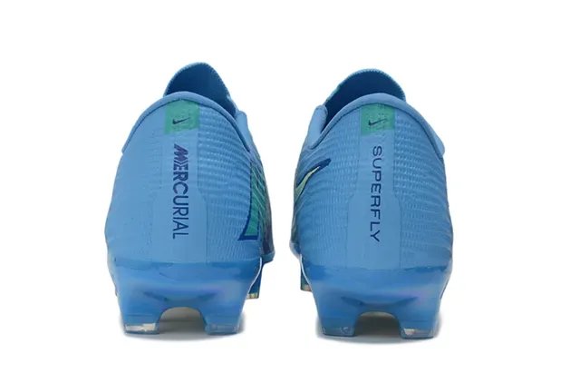 Nike Bleu Vert Iridescent Knit Upper Translucide Multi-Color Suela Firm-Ground Chaussures de Football 4