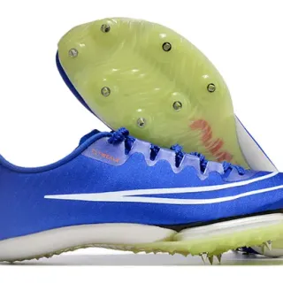 Nike Blue Green Low-Cut Racing Spike Flyweave Engineered Upper Running Shoes