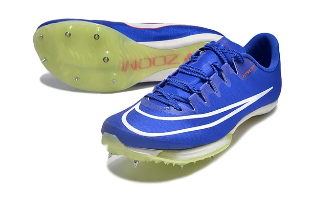 Nike Blue Green Low-Cut Racing Spike Flyweave Engineered Upper Running Shoes 4