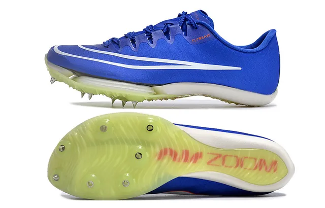 Nike Blue Green Low-Cut Racing Spike Flyweave Engineered Upper Running Shoes 6