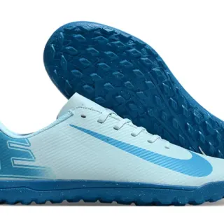 Nike蓝色低帮合成鞋面带纹理室内足球鞋