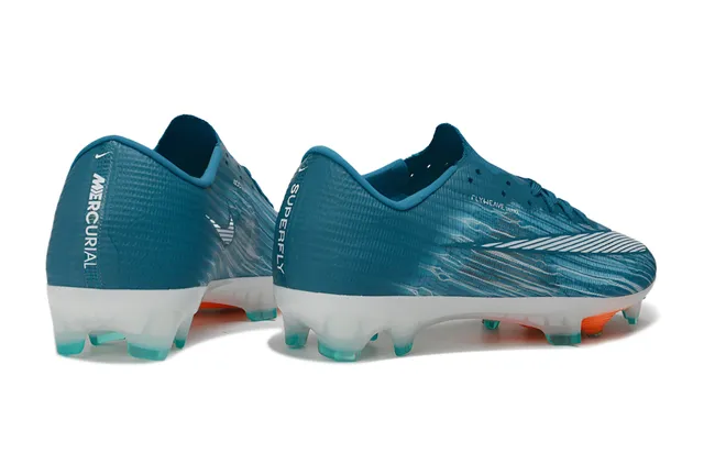 Nike Blue Orange Flyweave Upper Translucent Sole Plate Firm-Ground Soccer Shoes 5