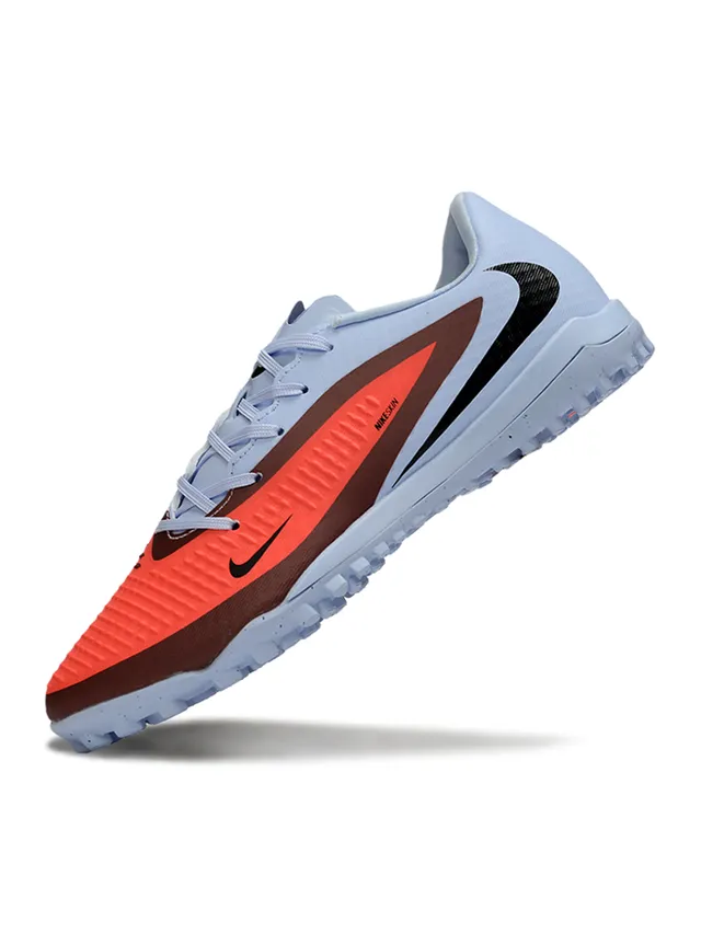Nike Azul Naranja Zapatos de Fútbol Turf de Bajo Corte con Parte Superior Sintética Superposición Texturizada del Antepié 3