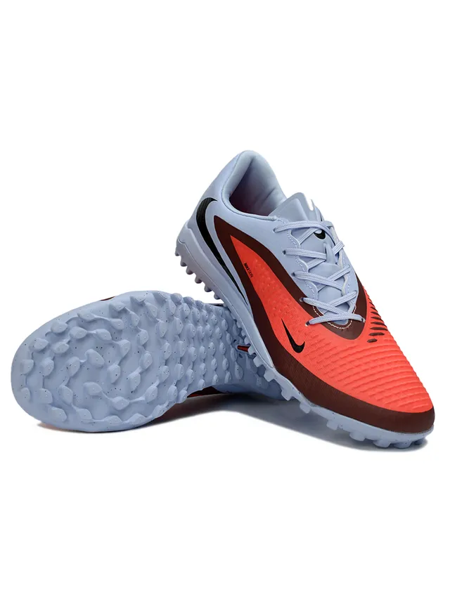 Nike Azul Naranja Zapatos de Fútbol Turf de Bajo Corte con Parte Superior Sintética Superposición Texturizada del Antepié 4