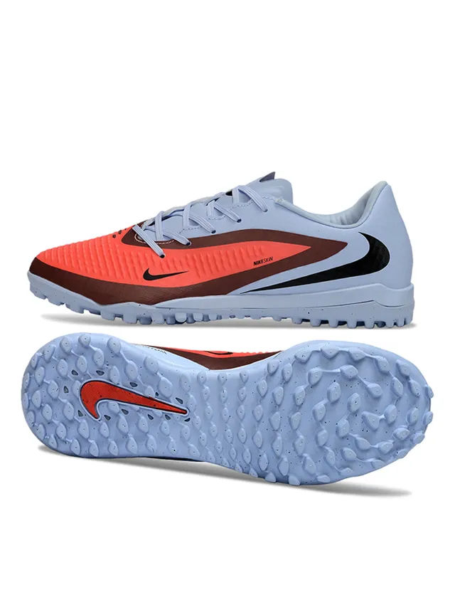 Nike Azul Naranja Zapatos de Fútbol Turf de Bajo Corte con Parte Superior Sintética Superposición Texturizada del Antepié 6