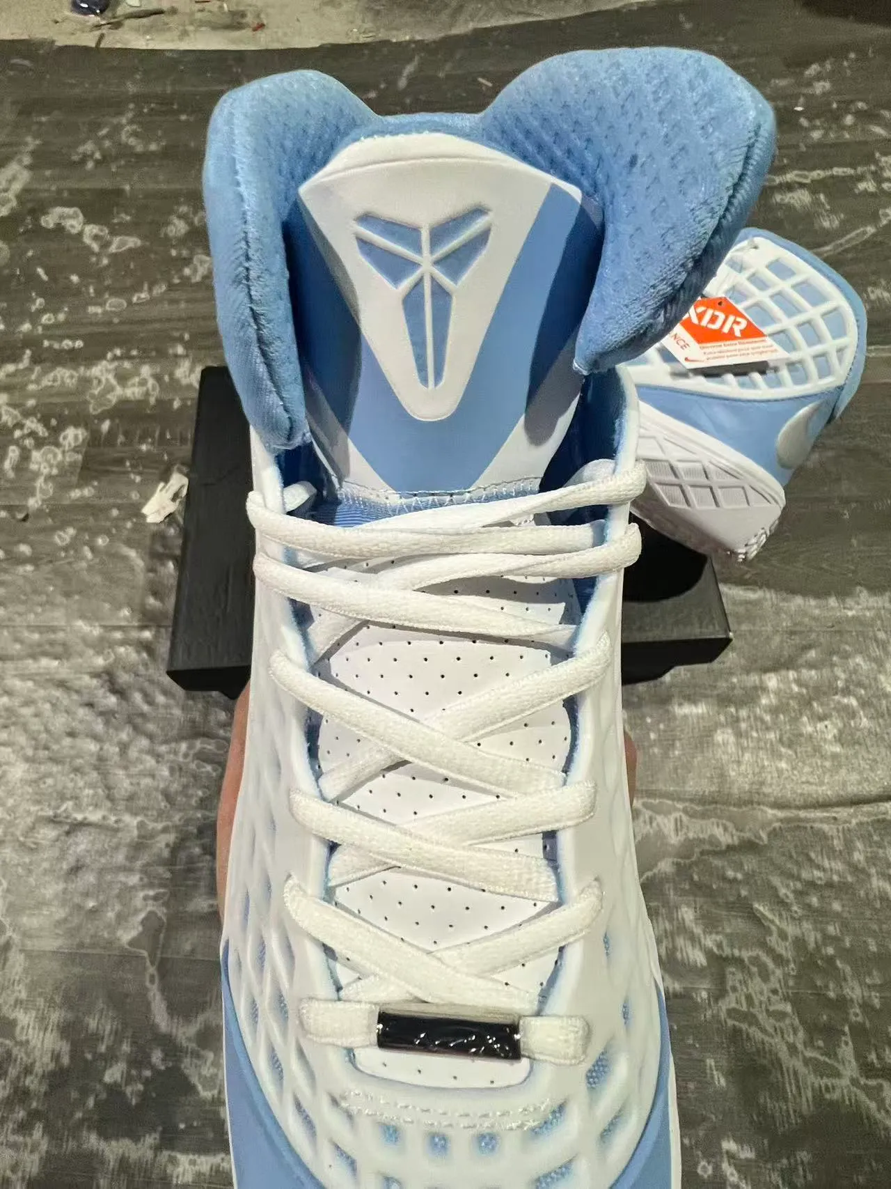 Nike Blue White High-Top Cage Mesh Upper Basketball Shoes 4