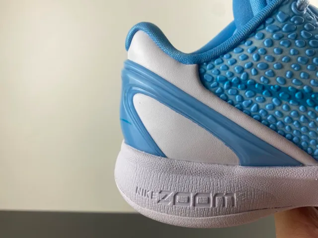 Nike Blue White Honeycomb Mesh Upper Sculpted Zoom Midsole Basketball Shoes 3