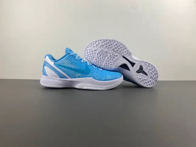 Nike Blue White Honeycomb Mesh Upper Sculpted Zoom Midsole Basketball Shoes 12