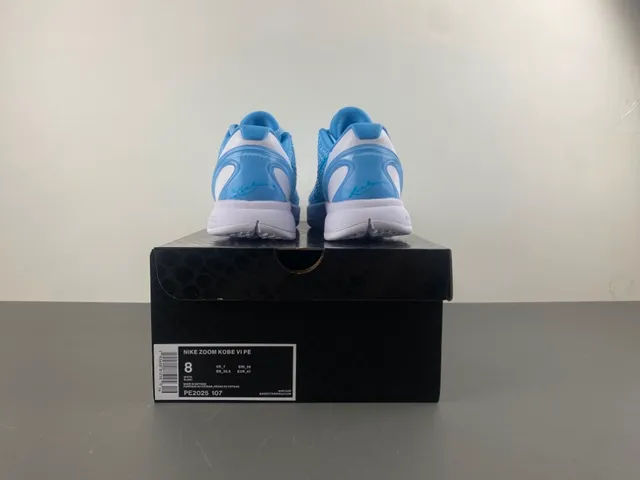 Nike Blue White Honeycomb Mesh Upper Sculpted Zoom Midsole Basketball Shoes 18