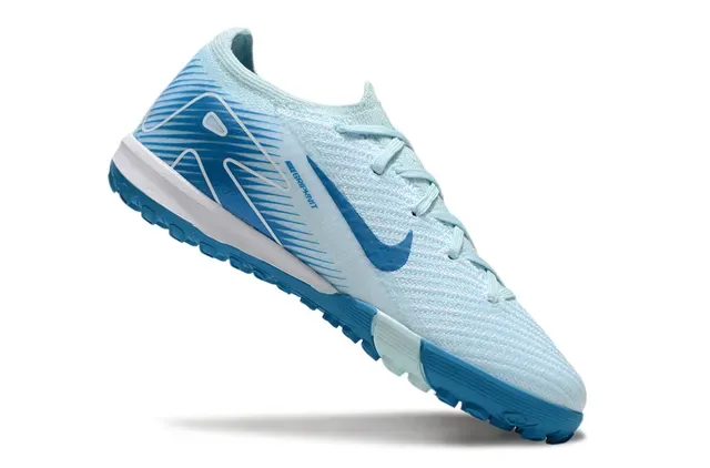 Nike Bleu et Blanc Upper Knit Suela Molded Outsole Turf Chaussures de Football 2