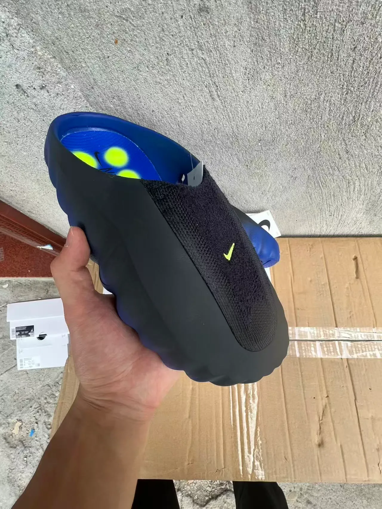 Nike Blue Yellow Molded Rubber Sole Gradient Sneakers 2