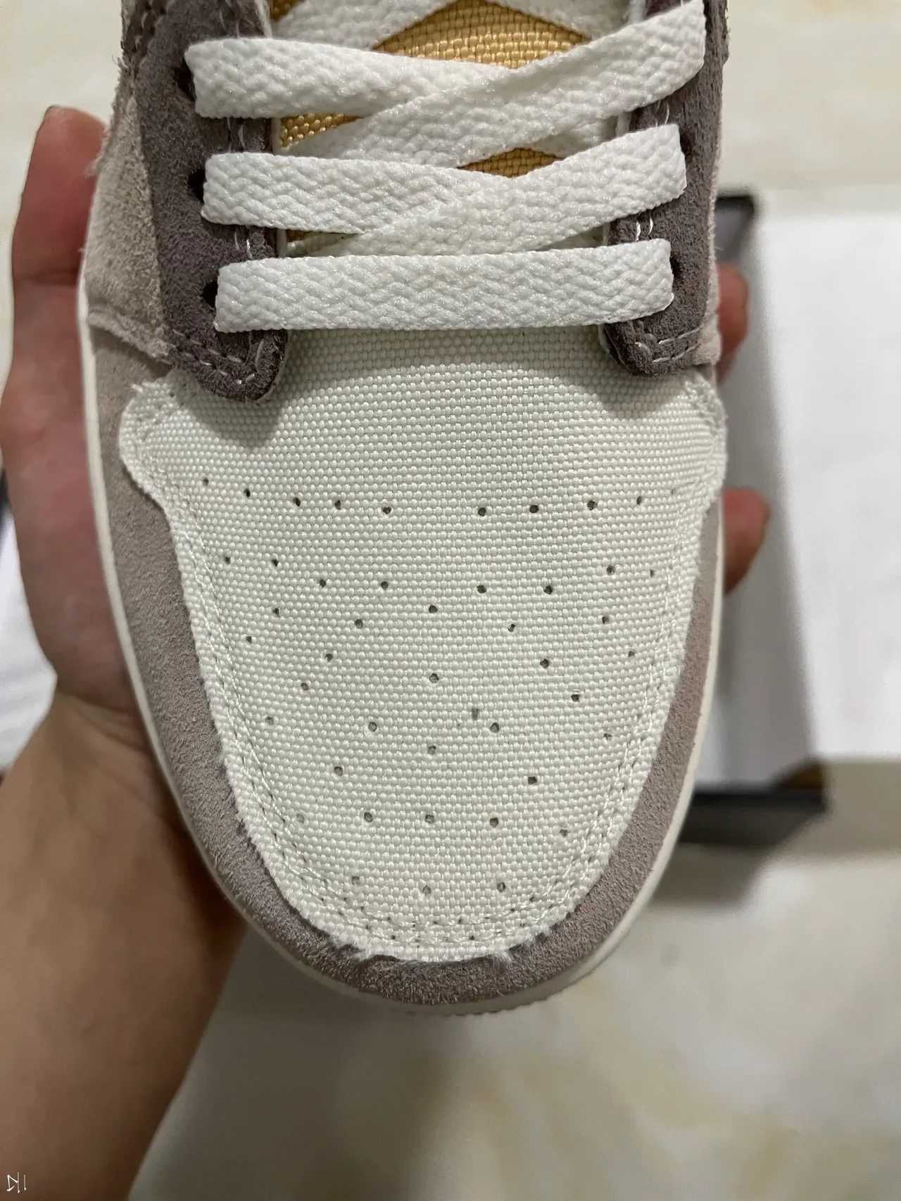 Nike Chaussures Lifestyle Marron Beige Low-Top Layered Tige Ante-Canvas 3