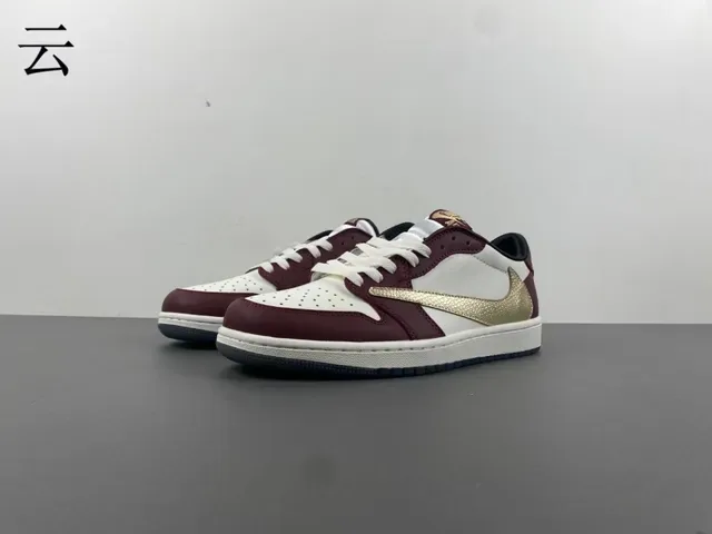 Nike Chaussures Lifestyle Basses Burdeos Or Cuir Synthétique 2