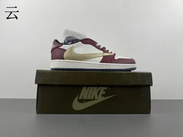 Nike Chaussures Lifestyle Basses Burdeos Or Cuir Synthétique 17