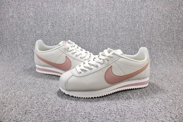 Nike Cortez White and Dusty Rose Lifestyle Sneakers 5