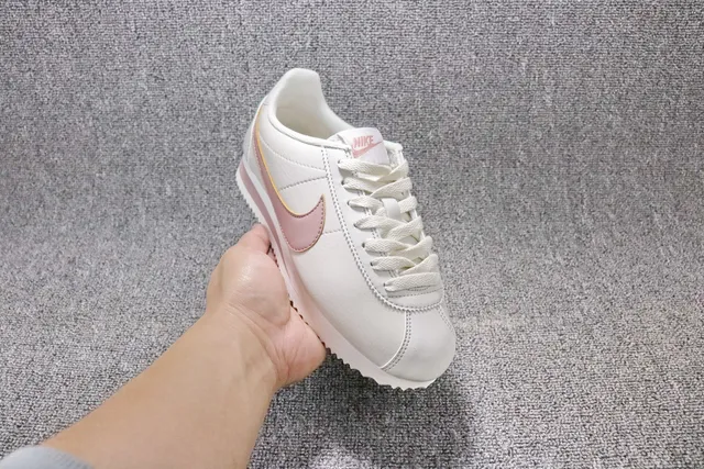 Nike Cortez White and Dusty Rose Lifestyle Sneakers 9