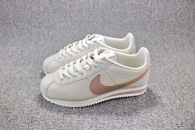 Nike Cortez White and Dusty Rose Lifestyle Sneakers 15