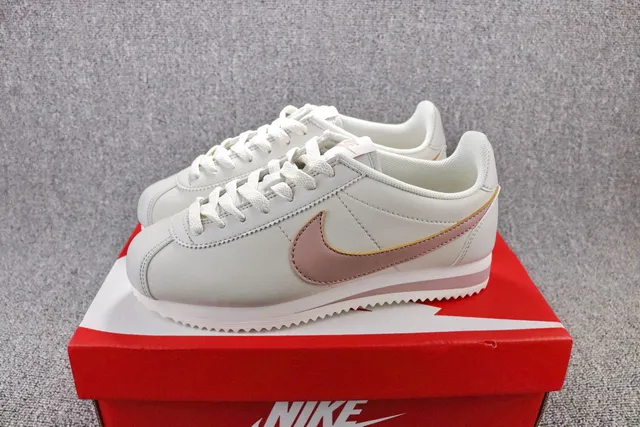 Nike Cortez White and Dusty Rose Lifestyle Sneakers 16