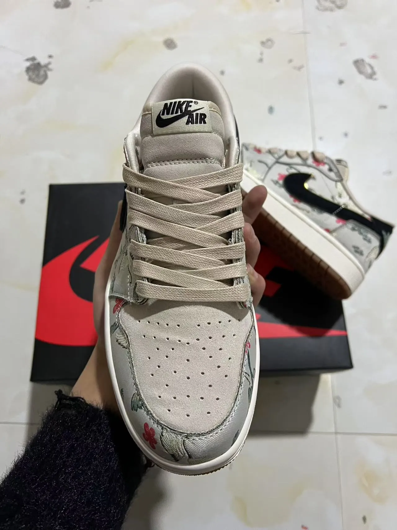Nike Dunk Low Floral Jacquard Lifestyle Sneakers 3