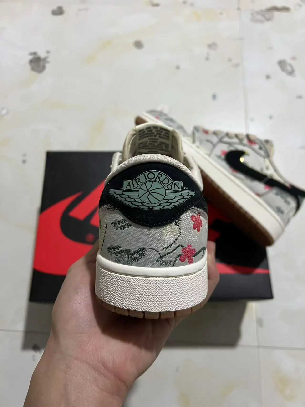 Nike Dunk Low Floral Jacquard Lifestyle Sneakers 8