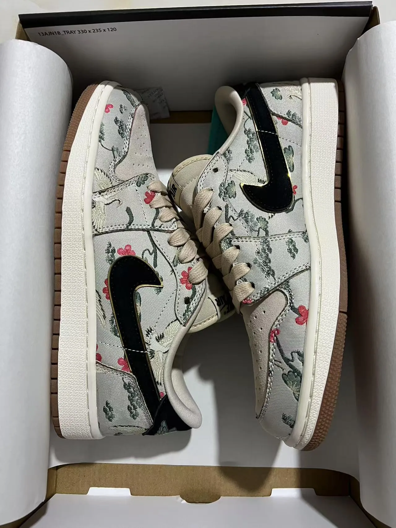 Nike Dunk Low Floral Jacquard Lifestyle Sneakers 9