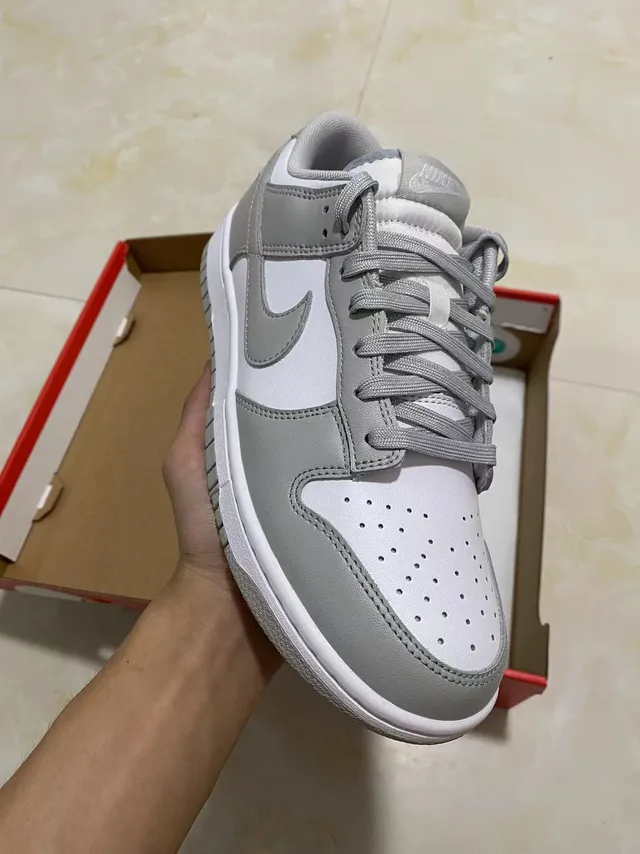 Nike Dunk Low Gray and White Lifestyle Sneakers 2