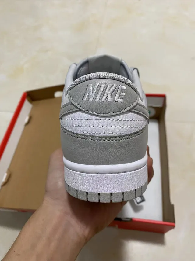 Nike Dunk Low Gray and White Lifestyle Sneakers 6