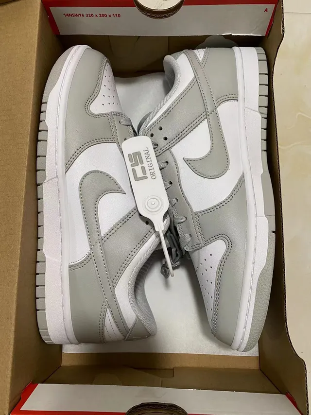 Nike Dunk Low Gray and White Lifestyle Sneakers 7