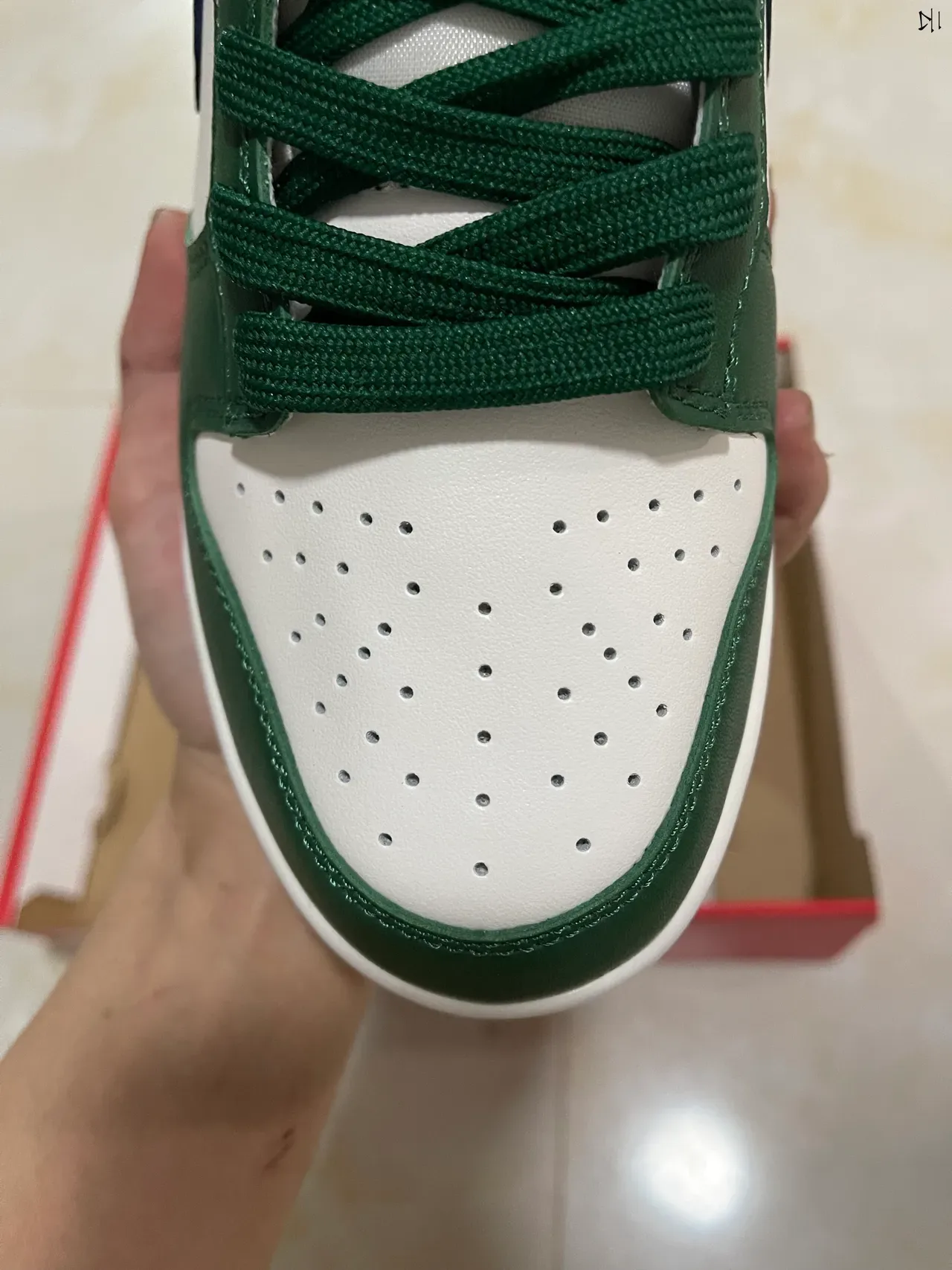 Nike Dunk Low Green White Navy Lifestyle Sneakers 3