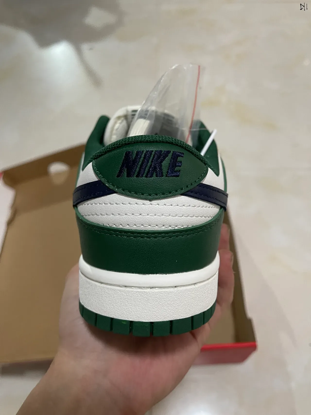 Nike Dunk Low Green White Navy Lifestyle Sneakers 6