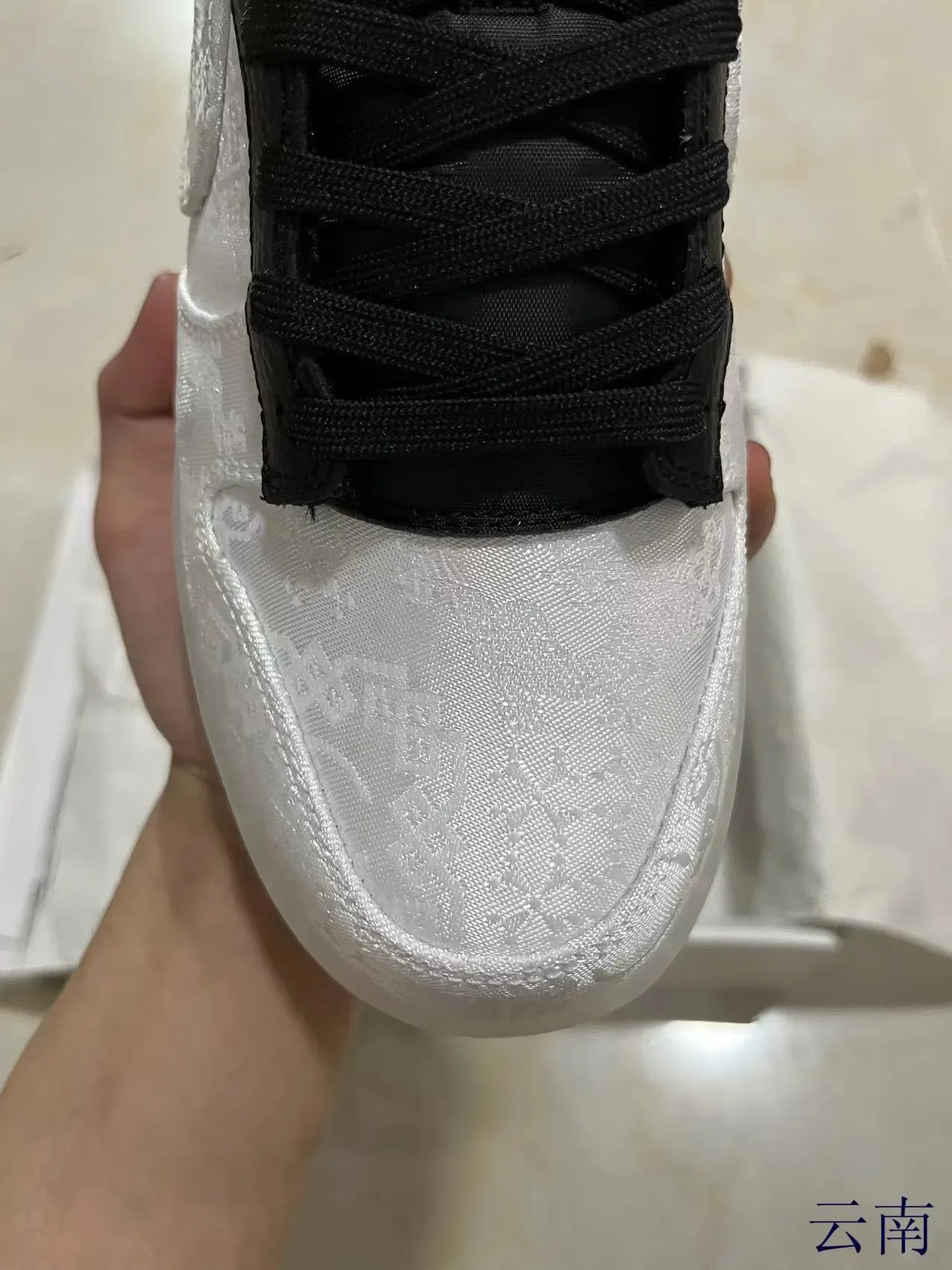 Nike Dunk Low Jacquard White Black Lifestyle Sneakers 3