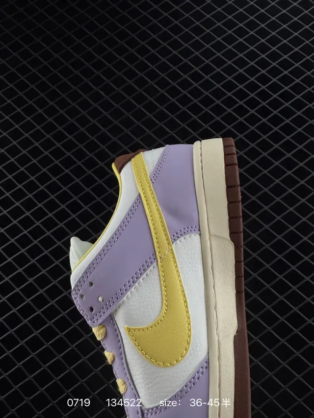 Nike Dunk Low Lavender Yellow Floral Lifestyle Sneakers 3