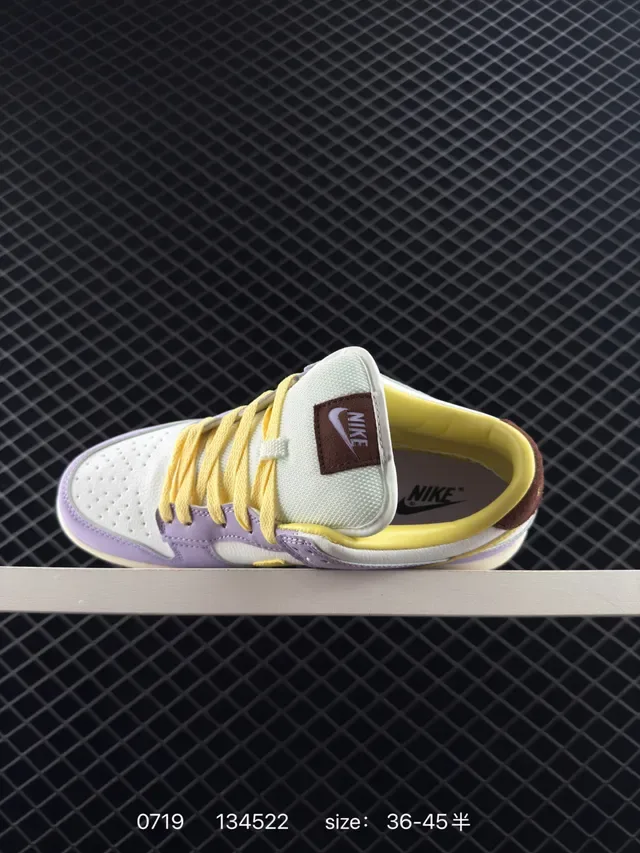 Nike Dunk Low Lavender Yellow Floral Lifestyle Sneakers 4