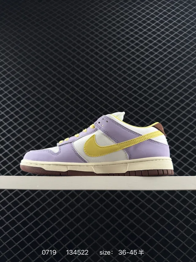 Nike Dunk Low Lavender Yellow Floral Lifestyle Sneakers 5