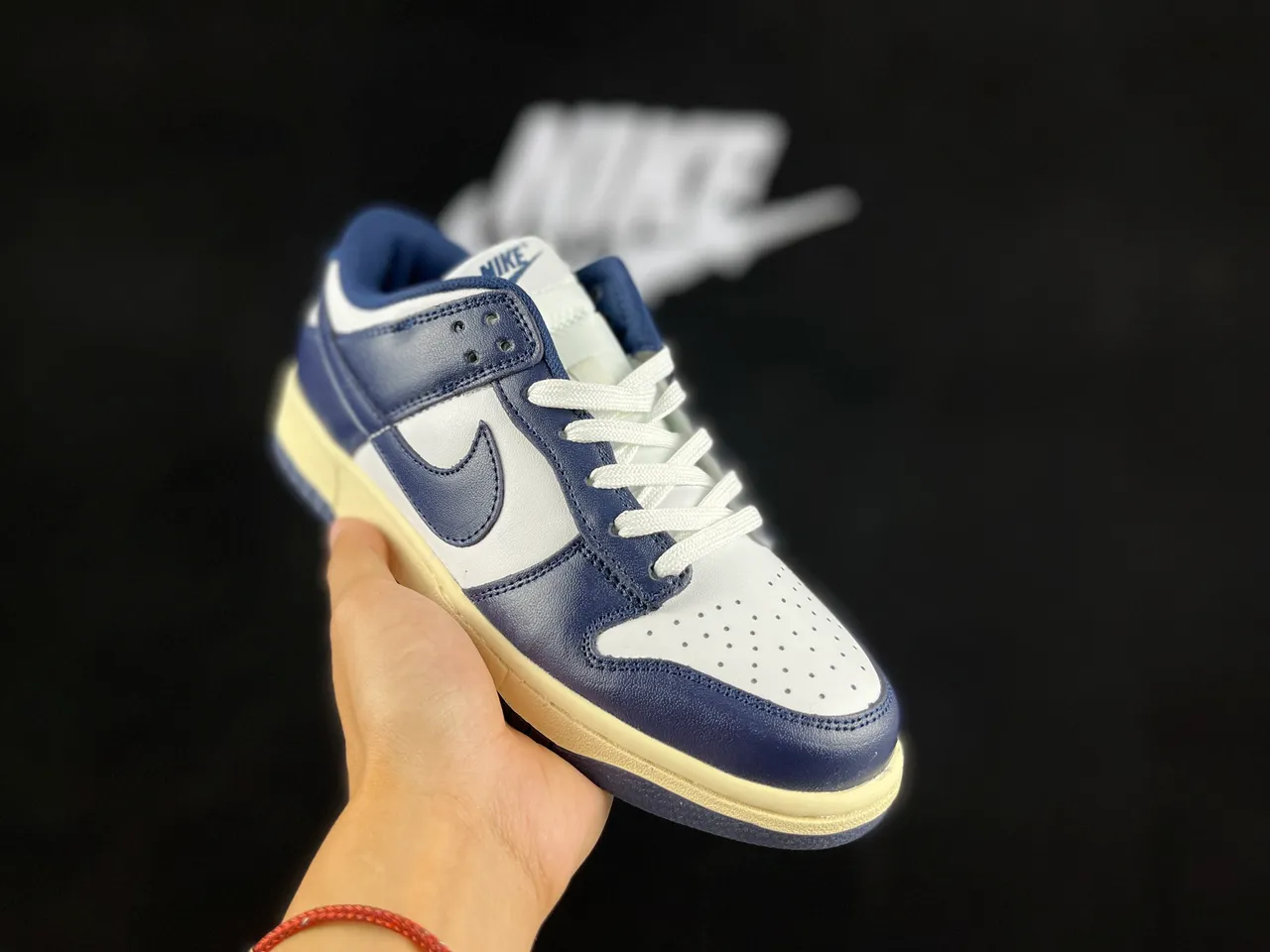 Nike Dunk Low Navy and White Lifestyle Sneakers 2