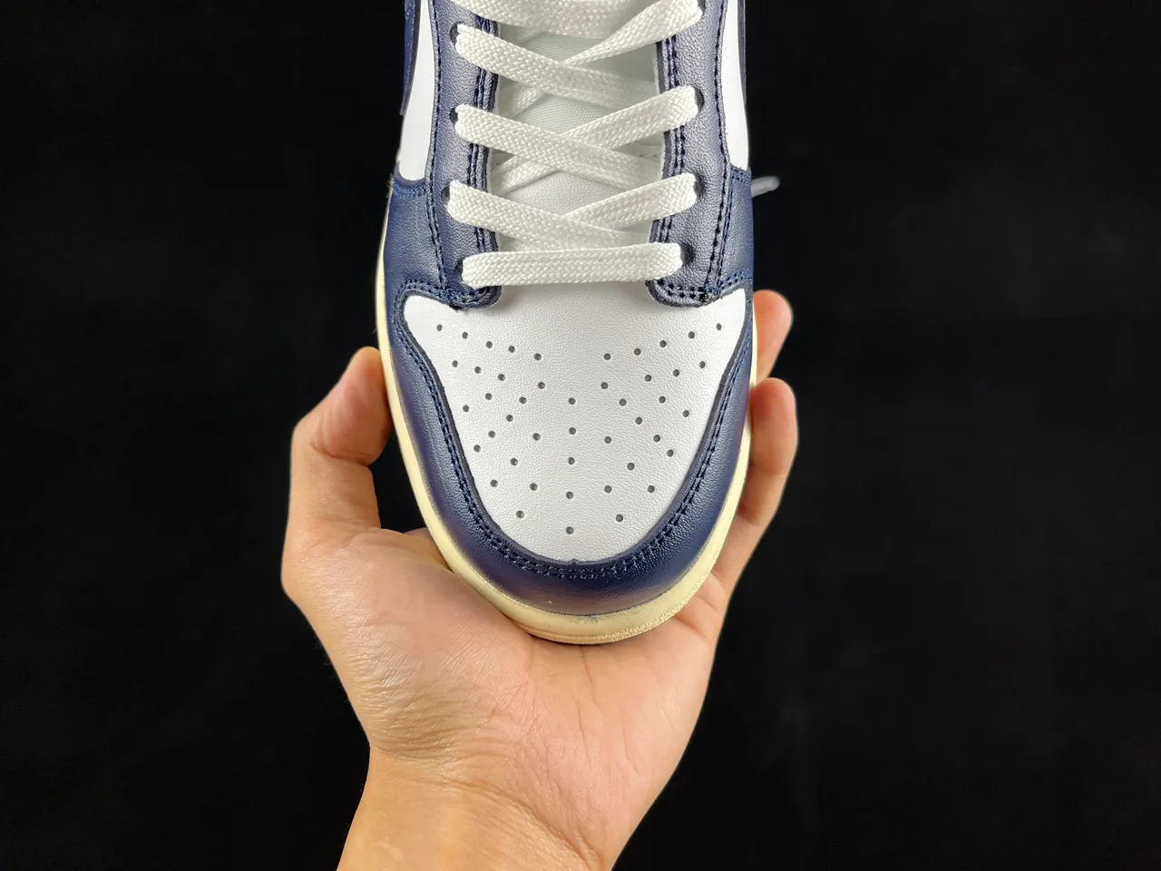 Nike Dunk Low Navy and White Lifestyle Sneakers 3